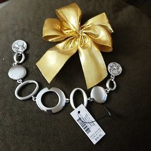 New Cute CHICO'S Silvertone Magnetic Bracelet
